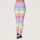 Leggings Personnalisé Rose Jaune Bleu Vert Purple Femmes (Dos)
