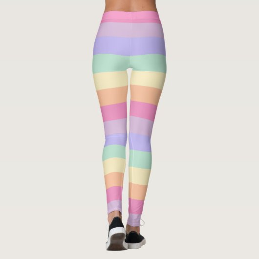 Leggings Personnalisé Rose Jaune Bleu Vert Purple Femmes (Dos)