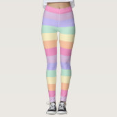 Leggings Personnalisé Rose Jaune Bleu Vert Purple Femmes (Devant)