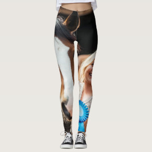 Leggings Personnaliser la photo de cheval de concours de bé