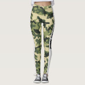 Leggings PERSONNALISER LE Camouflage Vert (Devant)