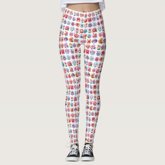 Leggings personnalisés avec impression intégrale (Devant)