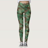Leggings personnalisés camouflage vert (Devant)