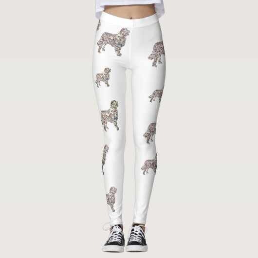 Leggings personnalisés d'art de chien du Labrador (Devant)