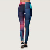Leggings personnalisés de géométrie néon (Dos)
