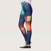 Leggings personnalisés de géométrie néon (Gauche)