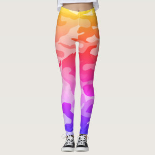 Leggings personnalisés en camouflage rose