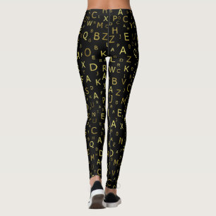 Leggings personnalisés en lettres colorées de coul