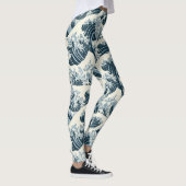 Leggings personnalisés - La vague de Hokusai (Droite)