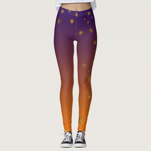 Leggings personnalisés Orange Gold (Devant)