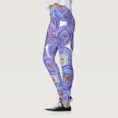 Leggings personnalisés roses violets (Gauche)