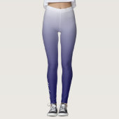 Leggings Personnalized gradient ombre navy blue (Devant)