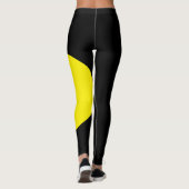 Leggings Pet Cat Mom Name Black Yellow Fun Customized Text (Dos)