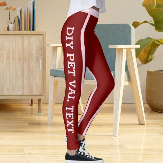 Leggings Pet Lover Cat Mom BFF Red Pink Valentine's Day DIY