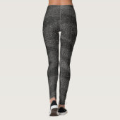 Leggings Pet Lover Faux Denim Black Jeans Texture Pattern (Dos)