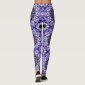 Leggings Pétales de fleurs d'Hydrangea Motif d'art Abstrait (Dos)