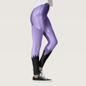 Leggings Pétales de fleurs violettes Ultra violet noir (Droite)