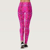 Leggings Pétales de rose rose vif M modèle floral (Dos)