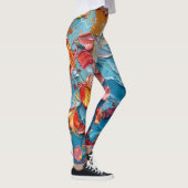 Leggings Pétales en mouvement – Floral abstrait expressif (Droite)