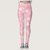 Leggings Pétales rose pâle Pétales Motif (Devant)