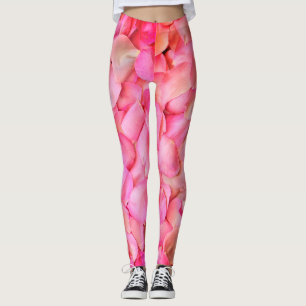 Leggings Pétales rose rose Motif