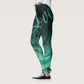 Leggings Pétales Turquoises (Gauche)