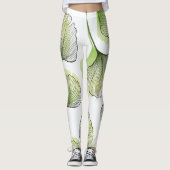 Leggings Pétales verts (Devant)