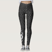 Leggings Petit dragon noir et blanc (Devant)