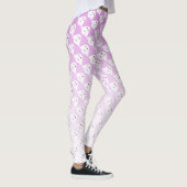 Leggings Petit hibou motif sur pastel rose blanc ombre (Droite)