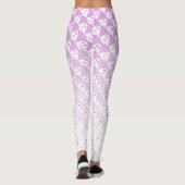 Leggings Petit hibou motif sur pastel rose blanc ombre (Dos)