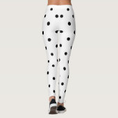 Leggings Petit motif de pois : Noir et blanc (Dos)