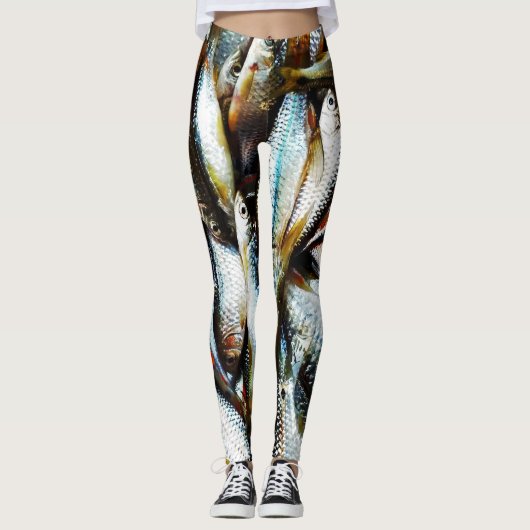 Leggings Petit poisson blanc (Devant)