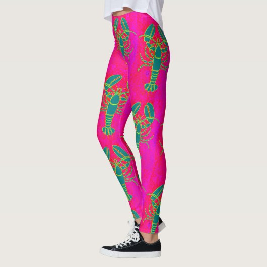 Leggings petit rose vert de Thunder_Cove de homards (Gauche)