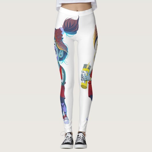 Leggings Petite fille de Dia de Los Muertos (Devant)