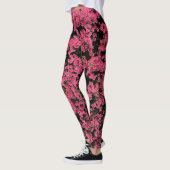 Leggings Petite fille Motif photo d'arbre rose (Gauche)