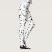 Leggings Petite folie de silhouette de lama (Droite)