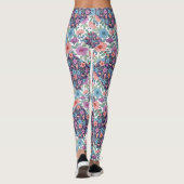 Leggings Petites fleurs bleues (Dos)