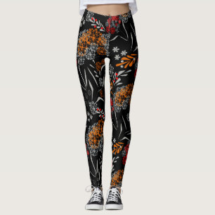 Leggings Petites fleurs mignonnes sans couture motif floral