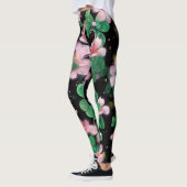 Leggings petites fleurs roses (Gauche)