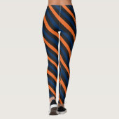 Leggings Petites guêtres diagonales bleues et oranges de (Dos)