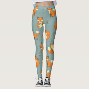 Leggings Petites guêtres mignonnes de motif de Fox