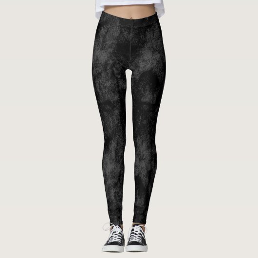 Leggings Petits blocs de crayon noir (Devant)