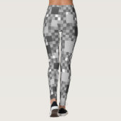 Leggings Petits Carrés numérisés gris (Dos)