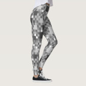Leggings Petits Carrés numérisés gris (Droite)