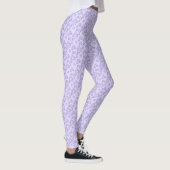 Leggings Petits Coeurs Violets Motif Sur Pastel Purple (Droite)