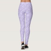 Leggings Petits Coeurs Violets Motif Sur Pastel Purple (Dos)