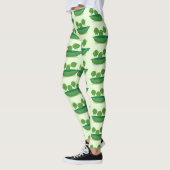 Leggings Petits pois sauteurs en pod dessin animé illustrat (Gauche)
