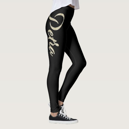 Leggings Petra white gold Handwriting Hose (Droite)