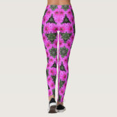 Leggings ~ Pétunias rose avec vert ~ Original (Dos)
