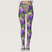 Leggings Pétunias Violets Abstrait (Devant)